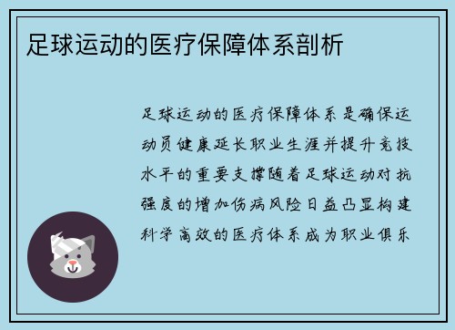 足球运动的医疗保障体系剖析